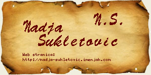 Nadja Šukletović vizit kartica